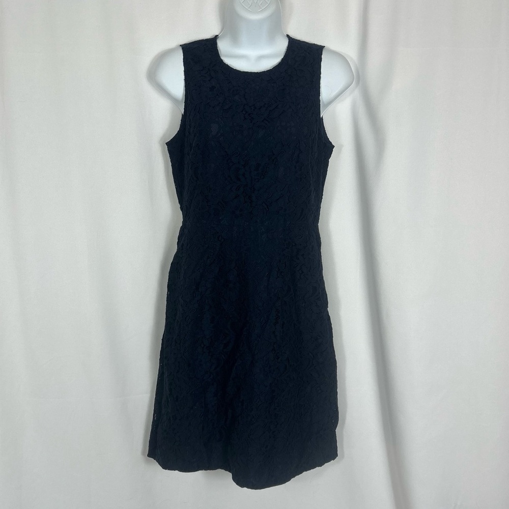 J.Crew lace overlay cotton blend sleeveless dress NWT 4P